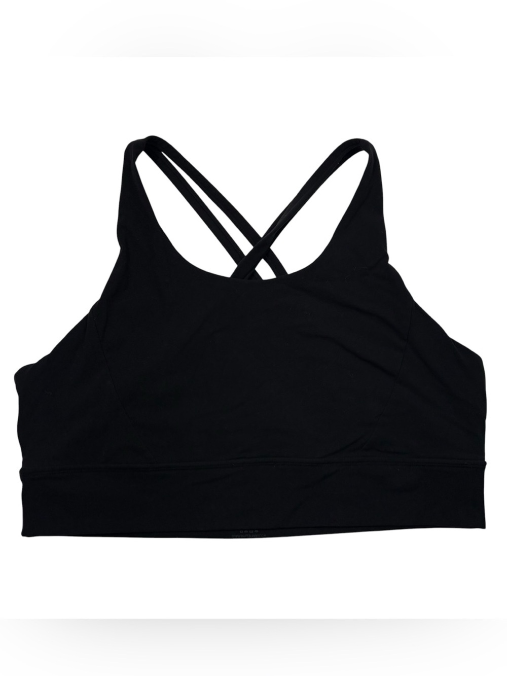 Buff Bunny Solid Black Strappy Racerback Plus Size Athletic Sports Bra XXXL 3XL